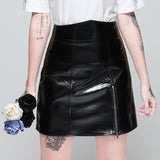 Gotischer Rock<br> Leder-Bodycon