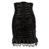 Jupe Gothique Noir à Dentelle