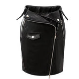 Jupe Gothique Noir en Cuir