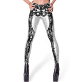 Leggings Gothique 3D crâne os