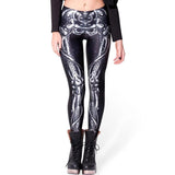 Gothic Leggings<br> 3D skull bones