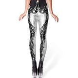 Gothic Leggings<br> 3D skull bones