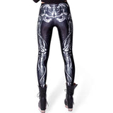 Gothic Leggings<br> 3D skull bones
