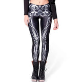 Gothic Leggings<br> 3D skull bones