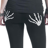 Leggings Gothique <br /> Déchiqueté avec Crâne