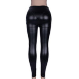 Leggings Gothique <br /> En Cuir avec Zipper
