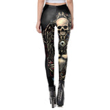 Leggings Gothique <br /> Tete de Mort - L'Antre Gothique