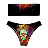 Maillot de Bain Gothique Crâne Coloré