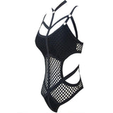Gothic-Badeanzug<br> im Stricken