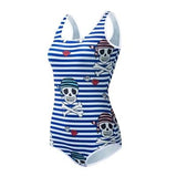 Maillot de Bain Gothique <br /> Imprimé de Tête de Mort