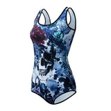 Maillot de Bain Gothique <br /> Imprimé de Tête de Mort