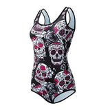 Maillot de Bain Gothique <br /> Imprimé de Tête de Mort