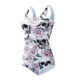 Maillot de Bain Gothique <br /> Imprimé de Tête de Mort