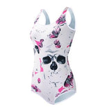 Maillot de Bain Gothique <br /> Imprimé de Tête de Mort