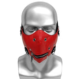 Masque Gothique Cuir Rouge