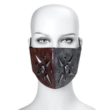 Masque Gothique Rouge et Gris