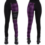 Gothic-Hosen<br> Halb kariert, halb schwarz