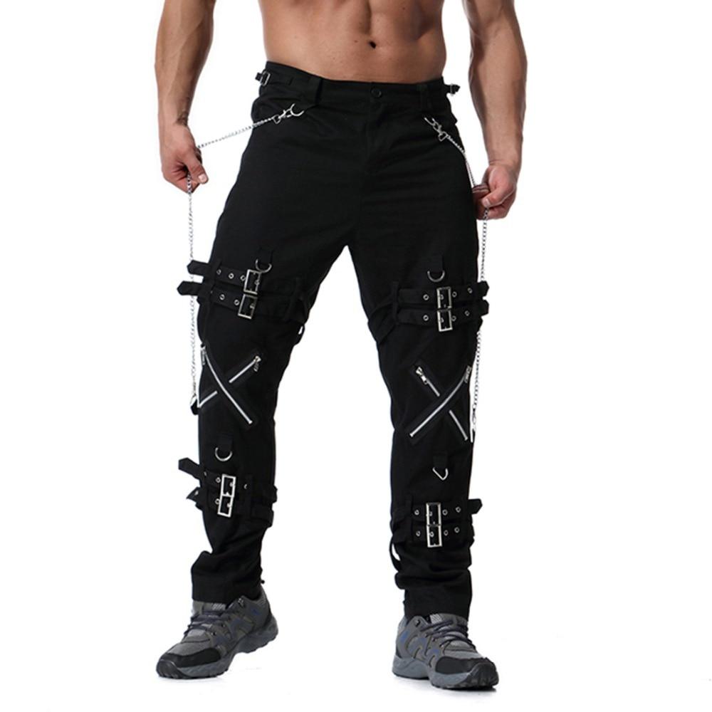 Chaîne De Pantalon Punk Gothique Avec Ardillons - Longueur 50 Cm - Métal Doré Ou Argenté - Accessoire Unisexe Pour Jeans, Ceintures - 3