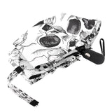 Parapluie Gothique Crâne Floral