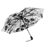 Gotischer Regenschirm<br> Blumenschädel