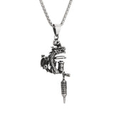 Pendentif Gothique <br /> Dragon Mitrailleuse - L'Antre Gothique