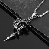 Pendentif Gothique <br /> Dragon Mitrailleuse - L'Antre Gothique