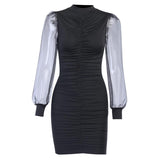 Robe Gothique Courte Manche Longue