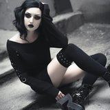 Robe Gothique <br /> Noir Épaule Dénudé