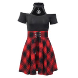 Robe Gothique Rouge Plissé
