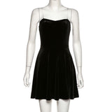 Gothic-Kleid<br> Samt ärmellos