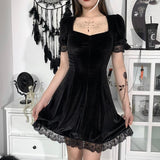 Gothic Dress<br> Velvet and Lace