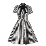 Robe Gothique <br /> Vintage Rayée - L'Antre Gothique