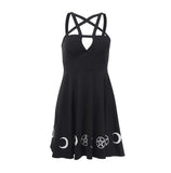 Robe Gothique à Décolleté en Pentagramme