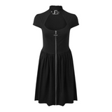 Robe Gothique <br /> à Fermeture Éclair "Lucinda" - L'Antre Gothique