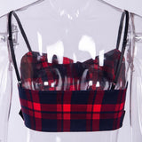 Soutien-Gorge Gothique <br /> Rayé Rouge