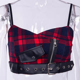 Soutien-Gorge Gothique <br /> Rayé Rouge