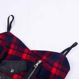 Soutien-Gorge Gothique <br /> Rayé Rouge