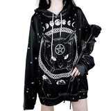 Gothic-Sweatshirt<br> Schwarze Katze