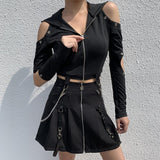 Gothic-Sweatshirt<br> Weg von der Schulter