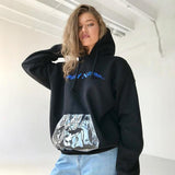 Gothic-Sweatshirt<br> Transparente Tasche