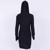 Gothic-Sweatshirt<br> Nietenkleid