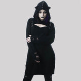 Gothic-Sweatshirt<br> Nietenkleid
