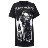 T-Shirt Gothique All Cat Are Black