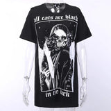 T-Shirt Gothique <br /> All Cat Are Black
