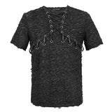 T-Shirt Gothique <br /> Avec Lacet