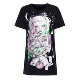 T-Shirt Gothique Cat Lover Lolita