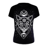 T-Shirt Gothique Chat Noir