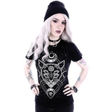 Gothic T-Shirt<br> Black cat