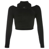 T-Shirt Gothique Court Manche Longue
