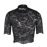 T-Shirt Gothique Dentelle Noir